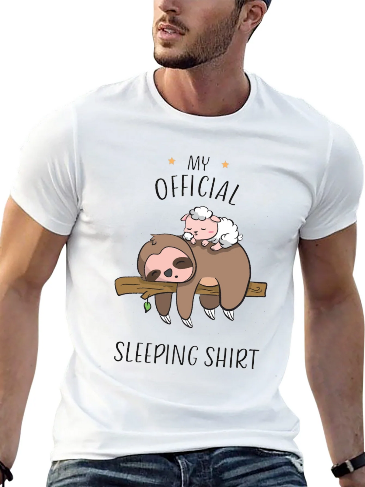 Cute Sloth & Sheep Sleeping Shirt - Super Soft Tee product image 4