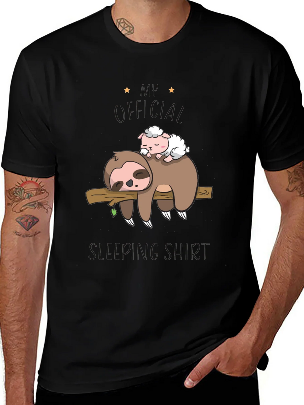 Cute Sloth & Sheep Sleeping Shirt - Super Soft Tee product image 1