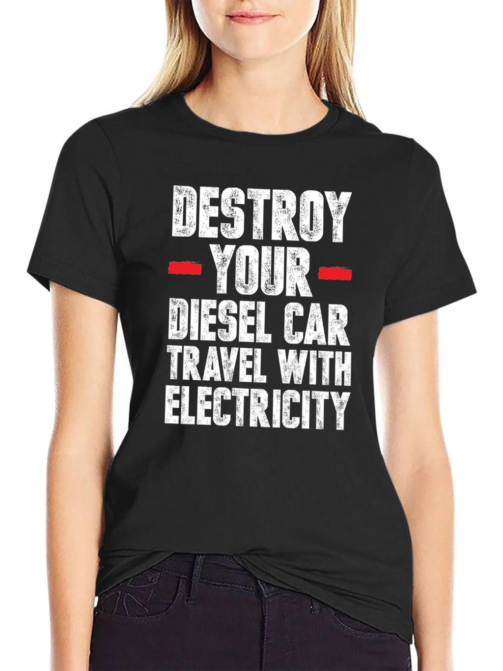 Destroy Your Diesel Car T-Shirt - Travel with Electricity product image 5