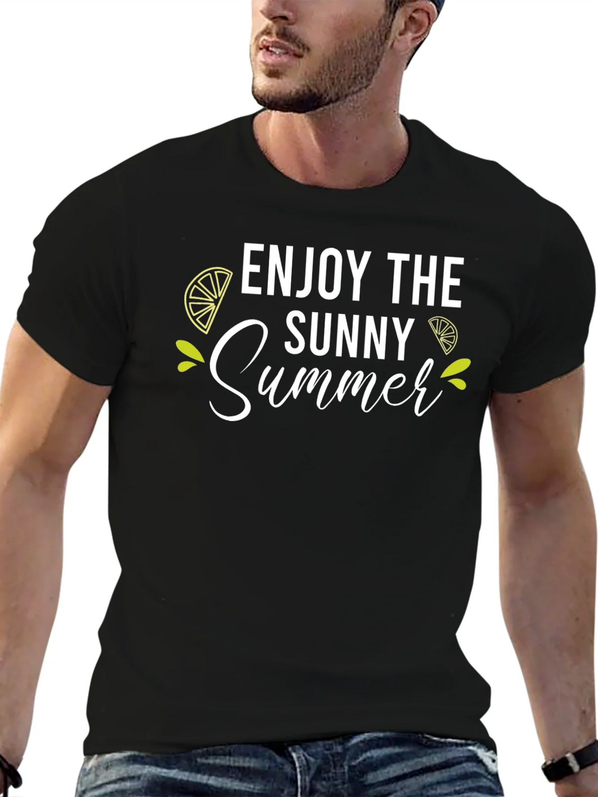 Enjoy the Sunny Summer Black T-Shirt product image 9