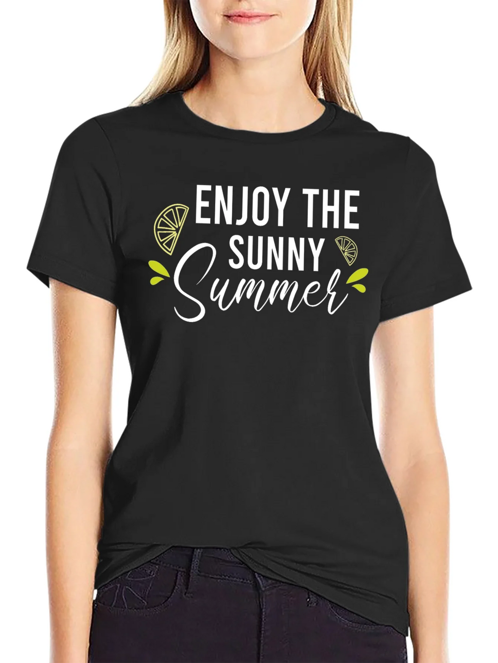 Enjoy the Sunny Summer Black T-Shirt product image 5