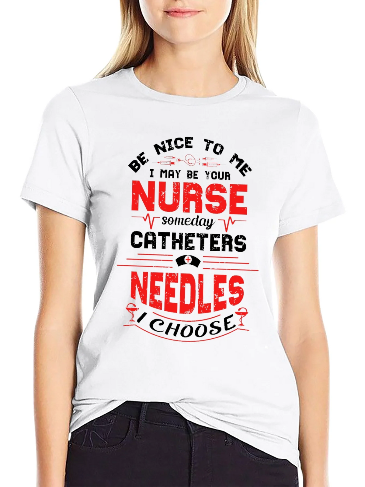 Funny Nurse T-Shirt: Be Nice to Me I May Be Your product image 11