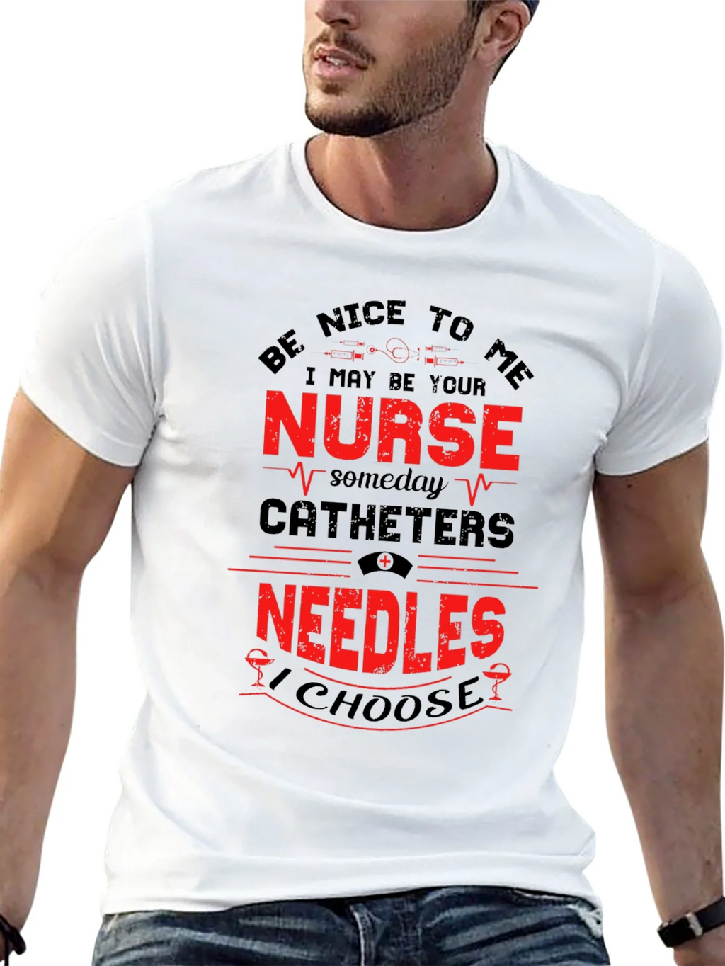 Funny Nurse T-Shirt: Be Nice to Me I May Be Your product image 4