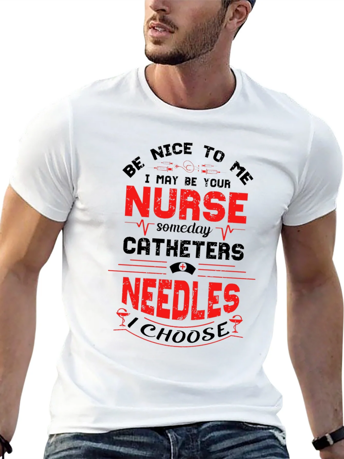 Funny Nurse T-Shirt: Be Nice to Me I May Be Your product image 4