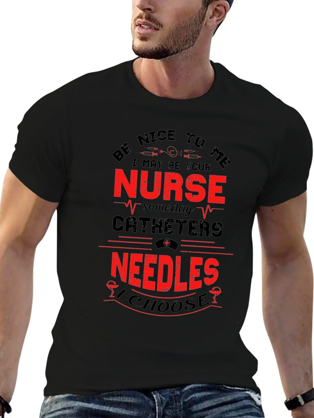 Funny Nurse T-Shirt: Be Nice to Me I May Be Your product image 9
