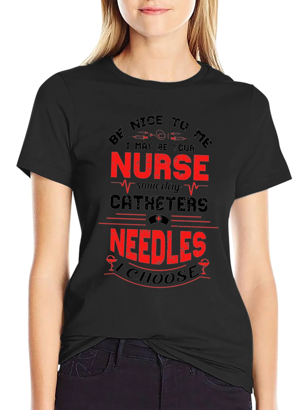 Funny Nurse T-Shirt: Be Nice to Me I May Be Your product image 5