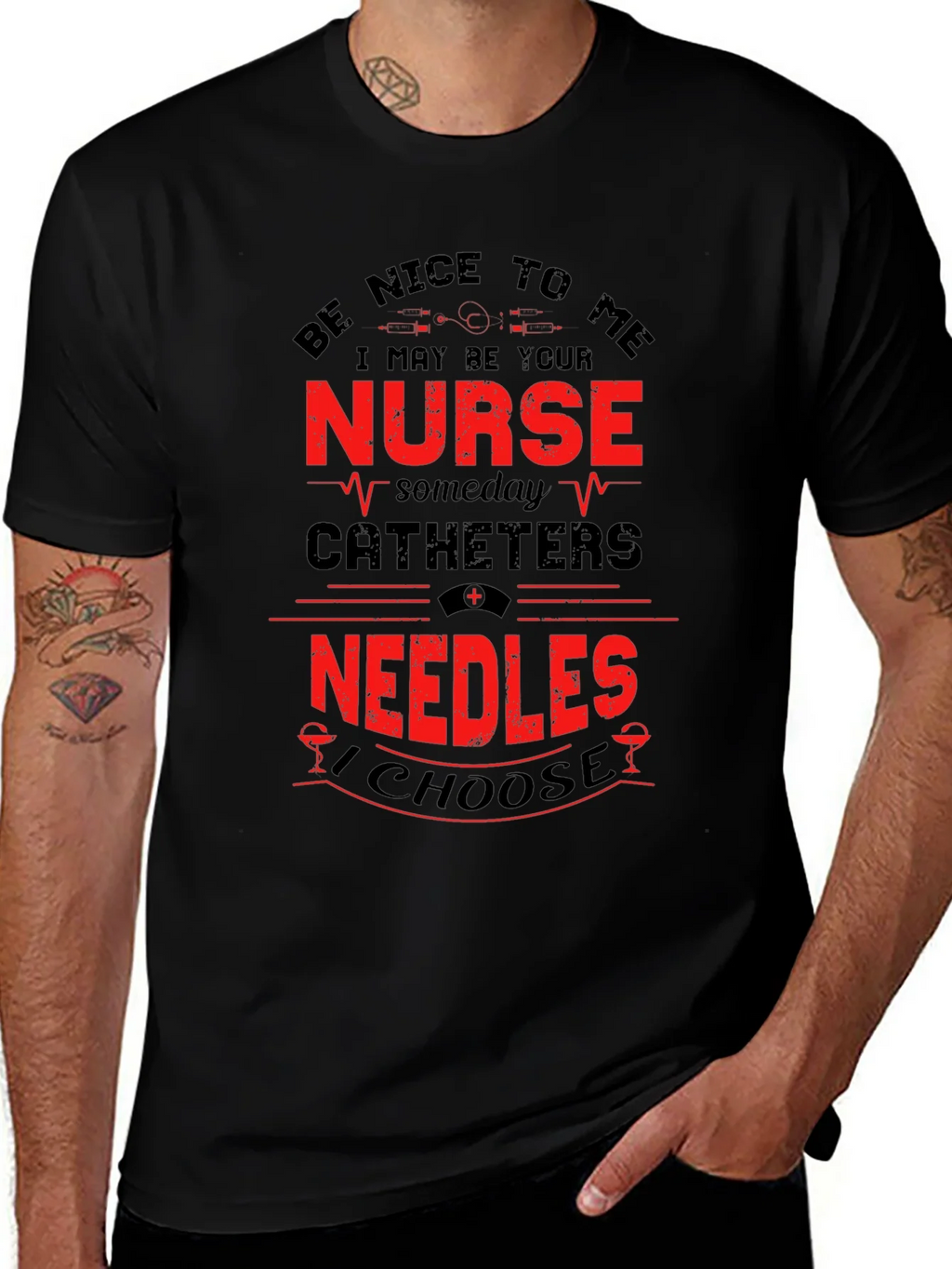 Funny Nurse T-Shirt: Be Nice to Me I May Be Your product image 1
