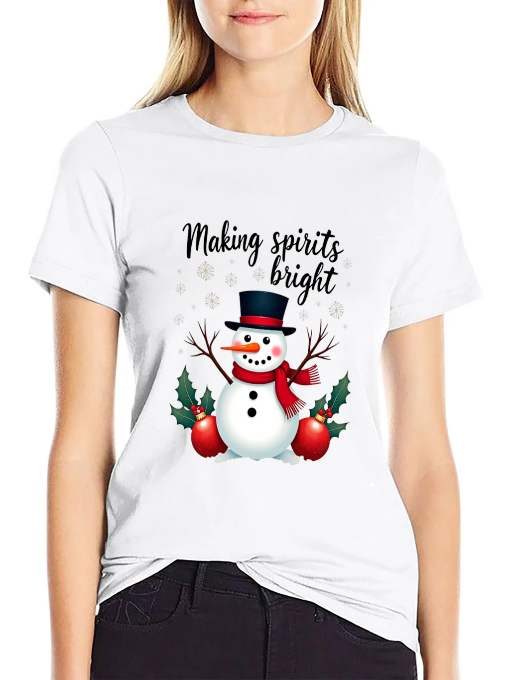 Festive Snowman T-Shirt: Making Spirits Bright! product image 11