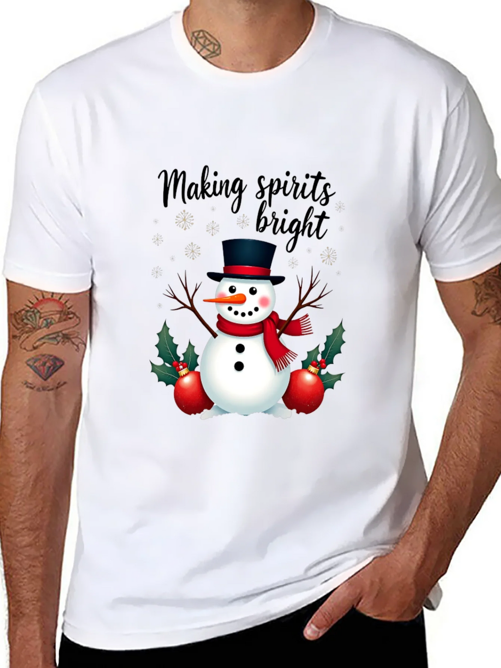 Festive Snowman T-Shirt: Making Spirits Bright! product image 10