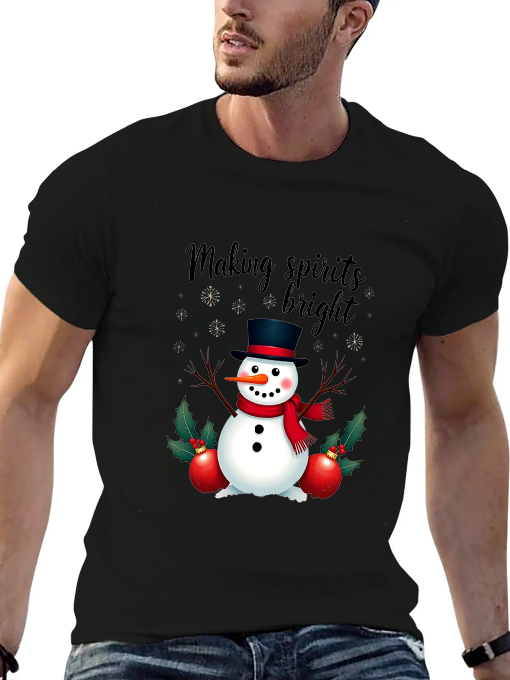 Festive Snowman T-Shirt: Making Spirits Bright! product image 9
