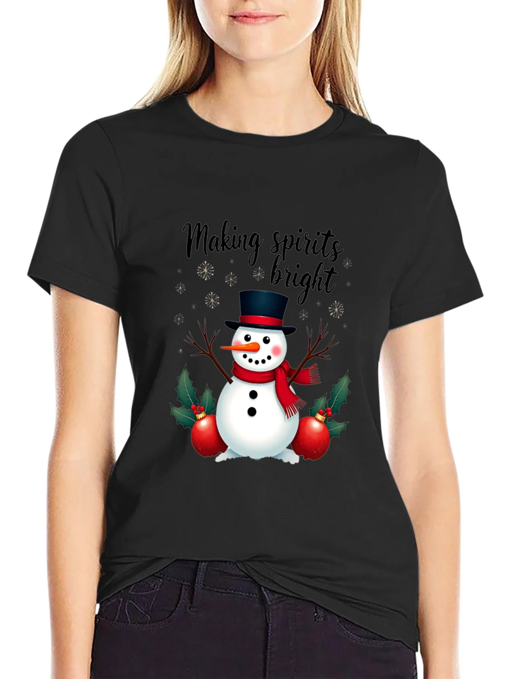 Festive Snowman T-Shirt: Making Spirits Bright! product image 5