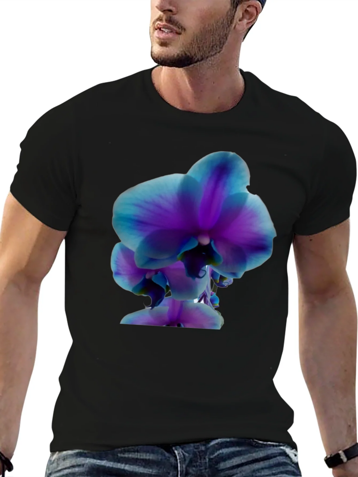 Orchid Graphic Tee - Stylish Black T-Shirt product image 9