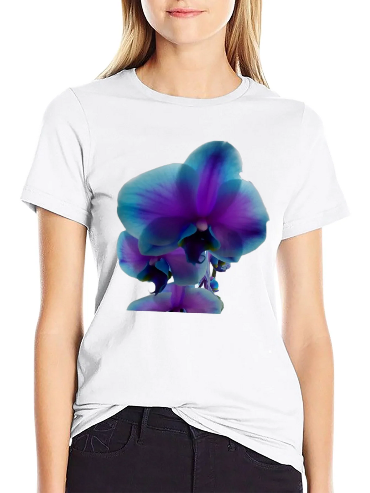 Orchid Graphic Tee - Stylish Black T-Shirt product image 11