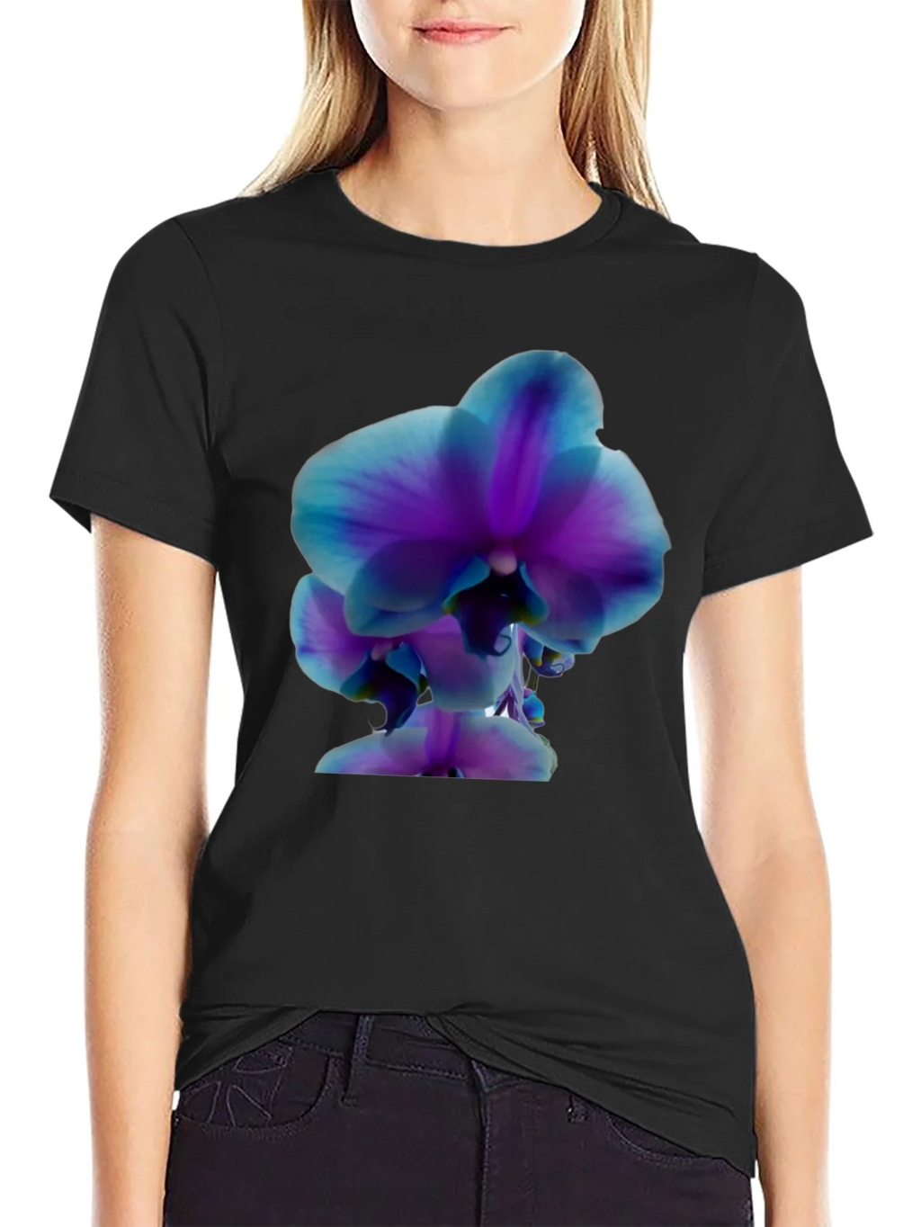 Orchid Graphic Tee - Stylish Black T-Shirt product image 5