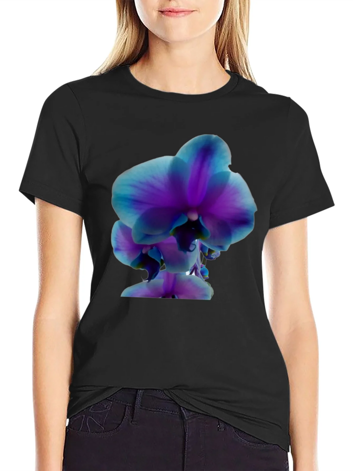 Orchid Graphic Tee - Stylish Black T-Shirt product image 5