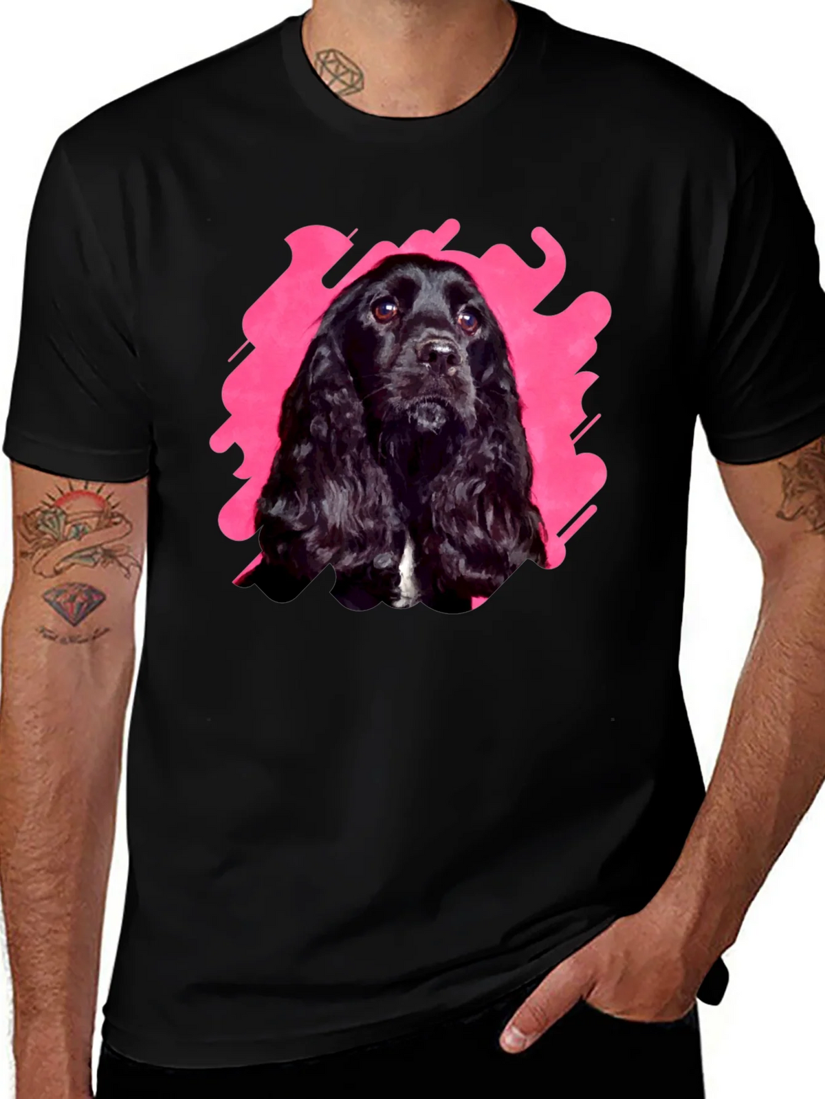 Black Dog Graphic Tee | Casual Cotton T-Shirt product image 1