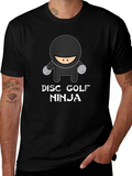 Disc Golf Ninja T-Shirt - Black Graphic Tee product image 1
