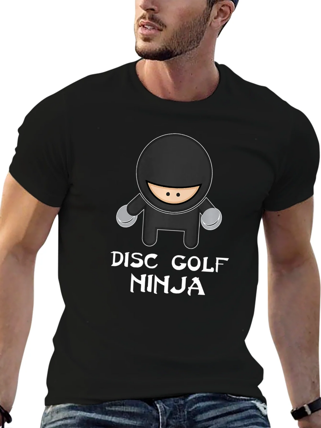 Disc Golf Ninja T-Shirt - Black Graphic Tee product image 9