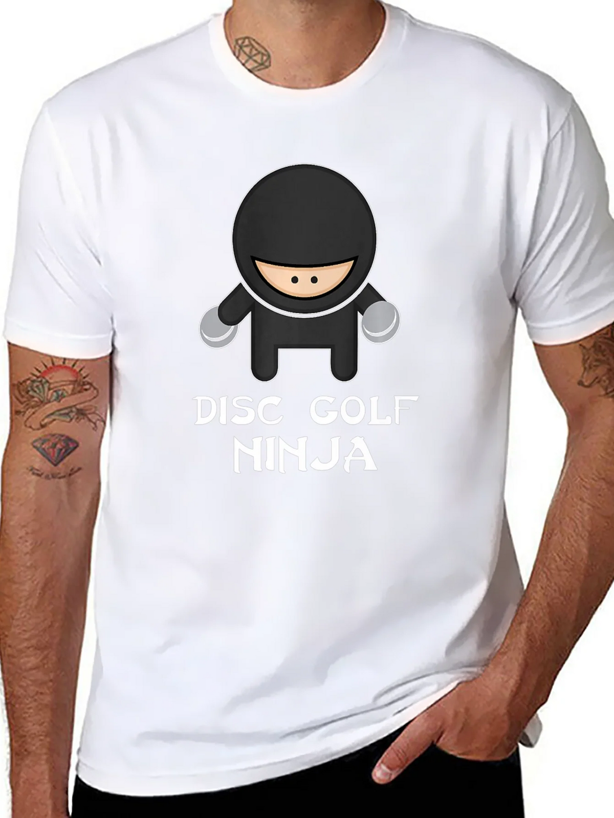 Disc Golf Ninja T-Shirt - Black Graphic Tee product image 10