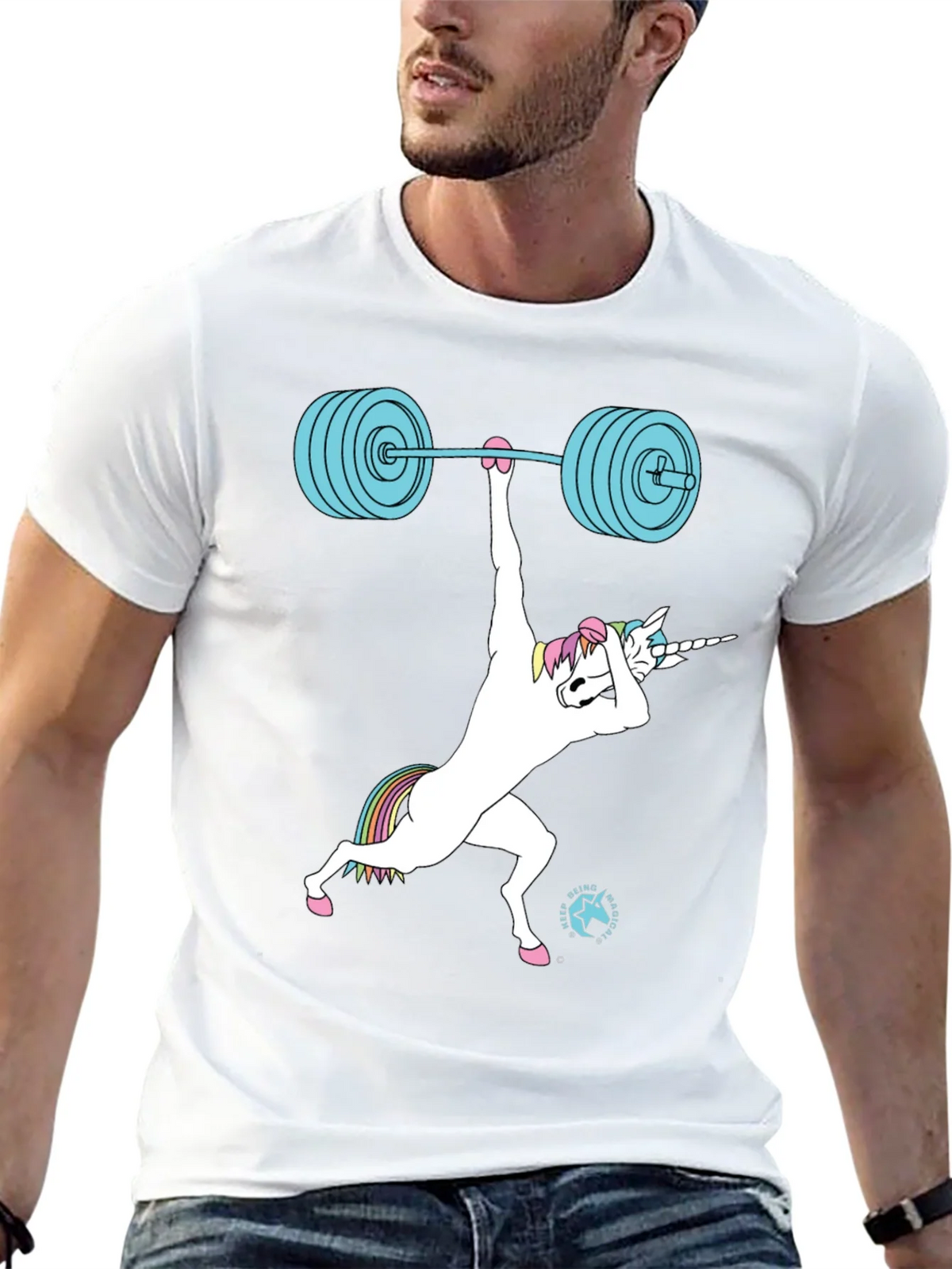 Unicorn Weightlifting T-Shirt product image 4