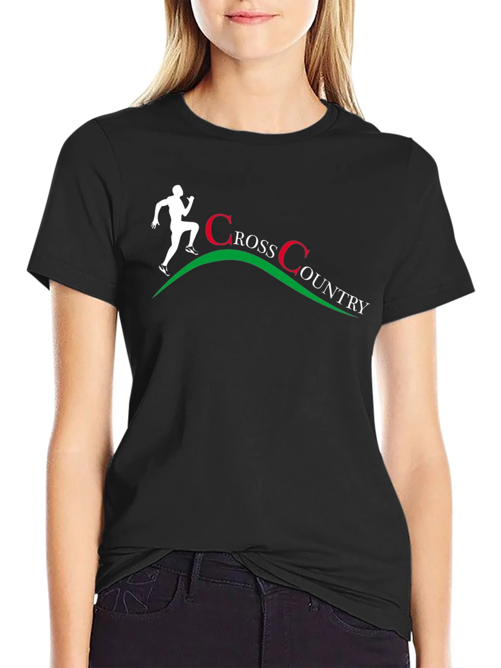 Cross Country Runner Graphic T-Shirt - Black product image 5