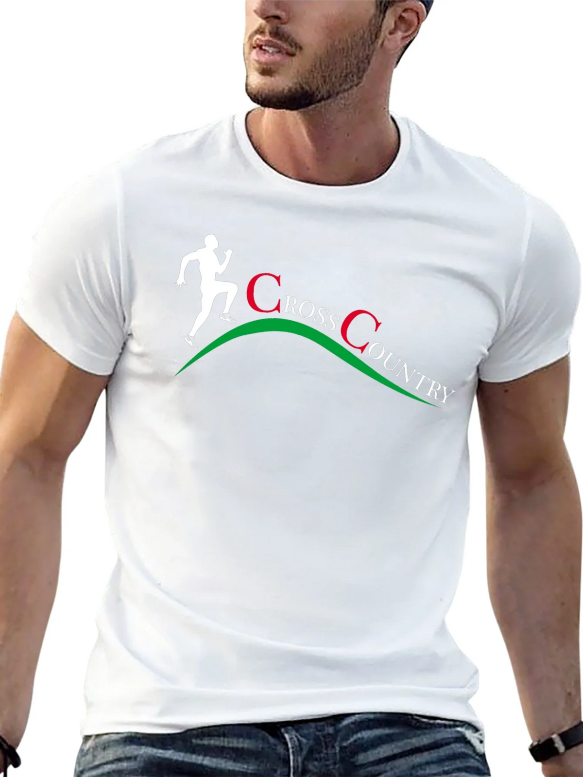 Cross Country Runner Graphic T-Shirt - Black product image 4