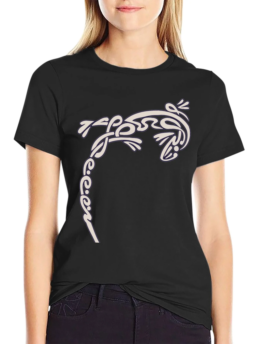 Tribal Gecko T-Shirt - Stylish Black Tee product image 5