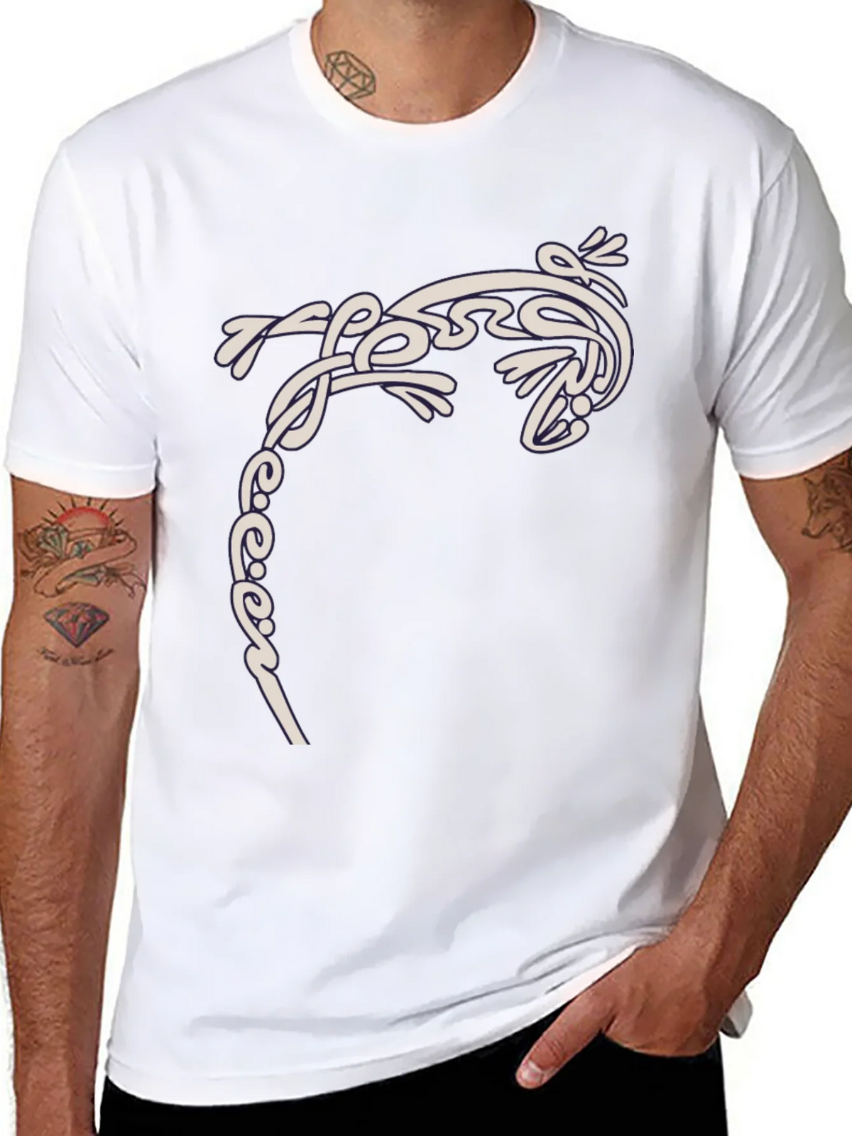 Tribal Gecko T-Shirt - Stylish Black Tee product image 10