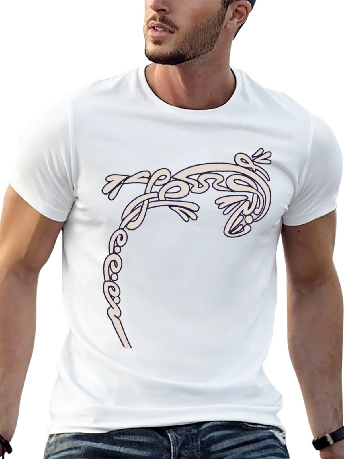 Tribal Gecko T-Shirt - Stylish Black Tee product image 4