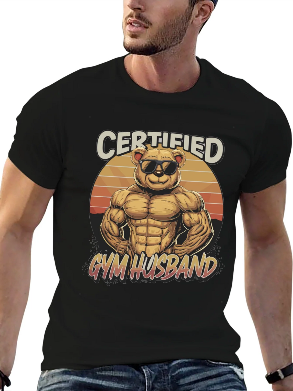 Certified Gym Husband Graphic T-Shirt product image 9