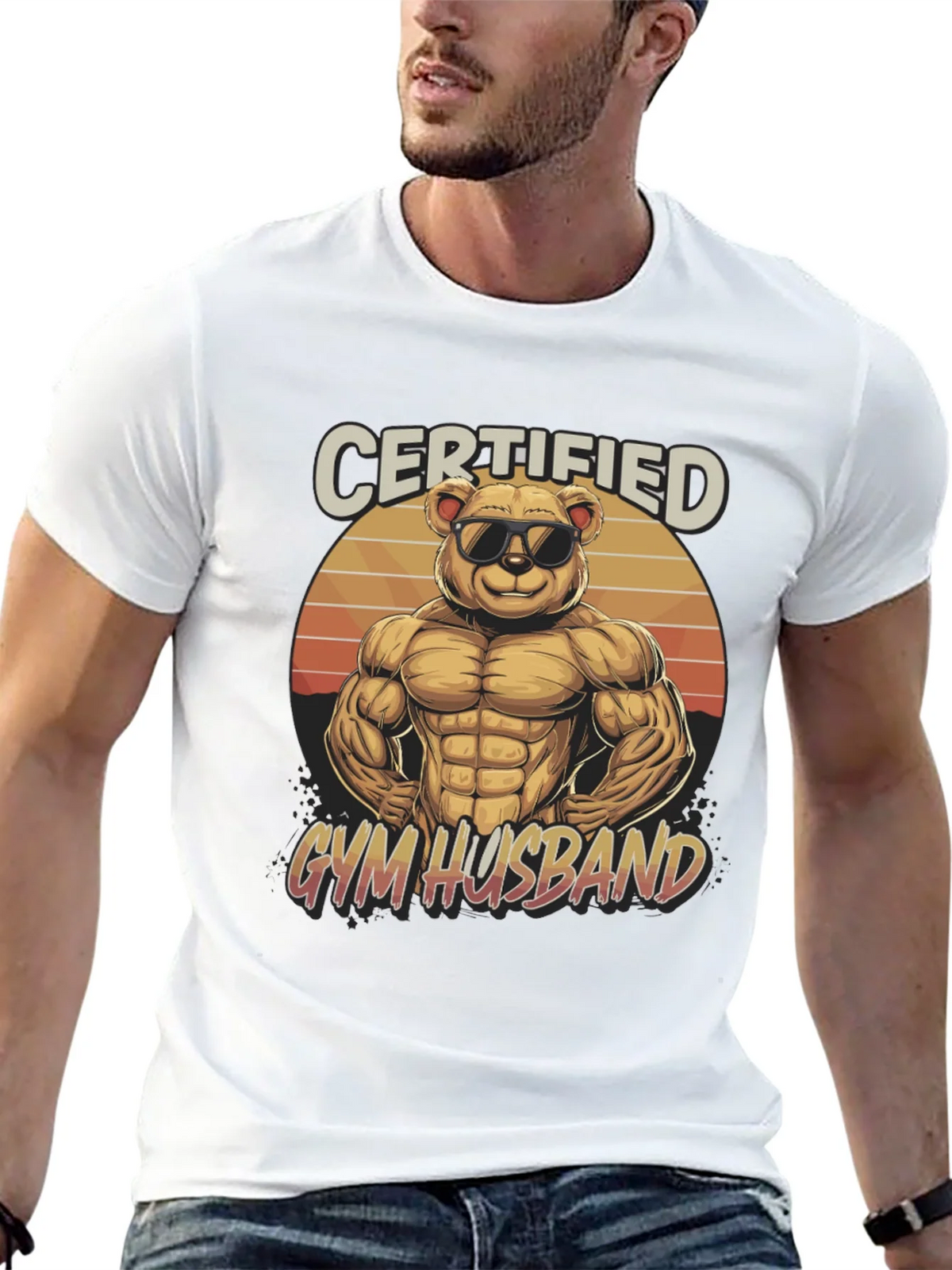Certified Gym Husband Graphic T-Shirt product image 4