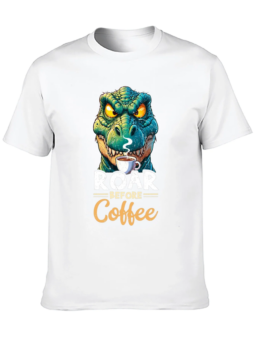 Roar Before Coffee T-Shirt - Dinosaur Lover Tee product image 12