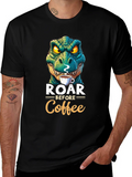 Roar Before Coffee T-Shirt - Dinosaur Lover Tee product image 1