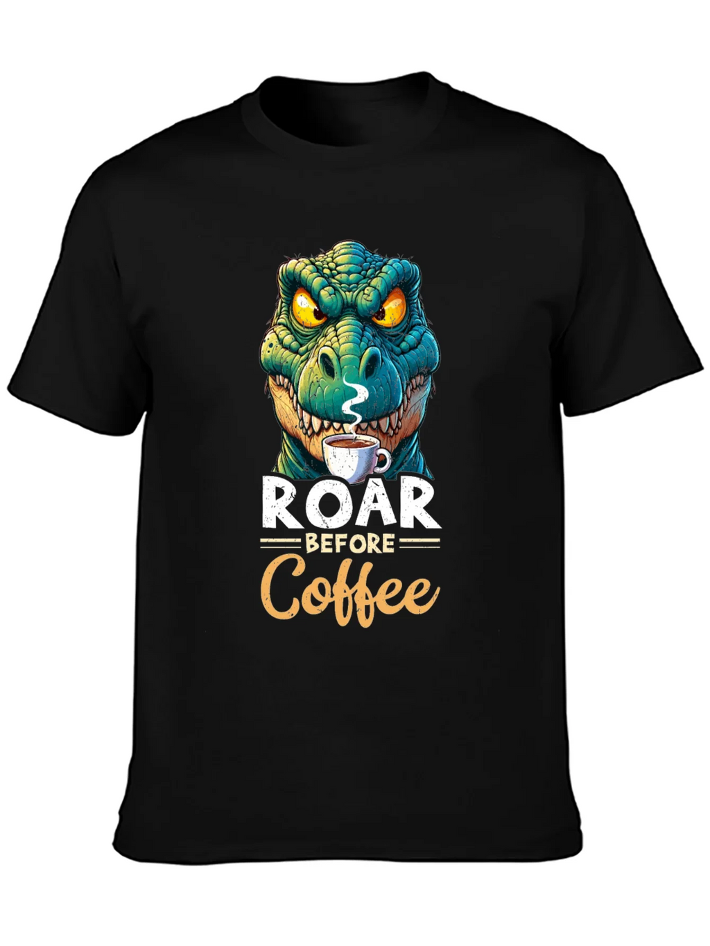 Roar Before Coffee T-Shirt - Dinosaur Lover Tee product image 6