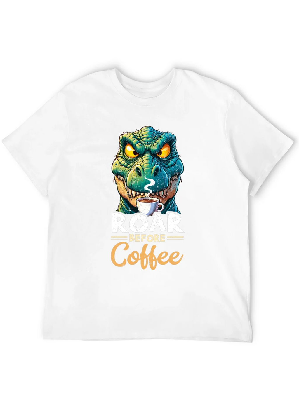 Roar Before Coffee T-Shirt - Dinosaur Lover Tee product image 3