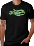 Green Snake Graphic T-Shirt - Stylish Mens Tee product image 1