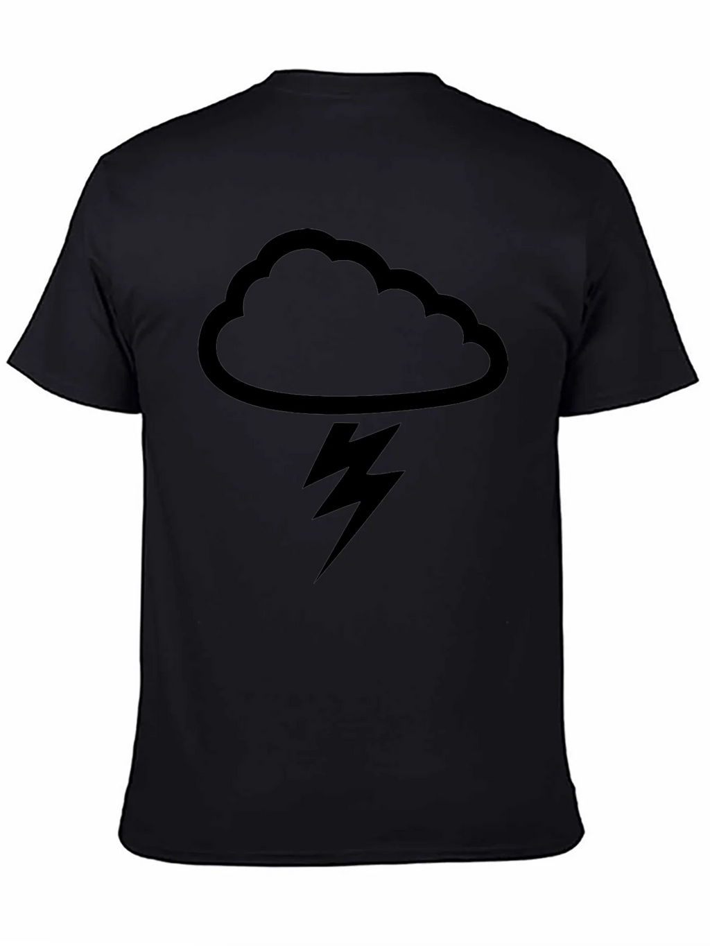 Black Cloud & Lightning Graphic T-Shirt product image 7