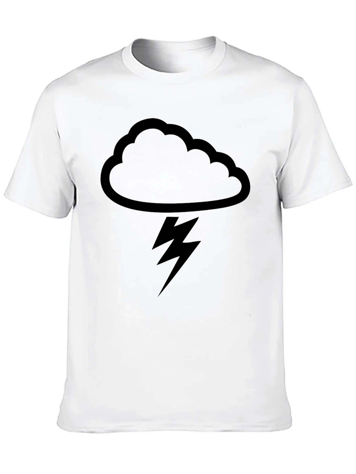 Black Cloud & Lightning Graphic T-Shirt product image 12