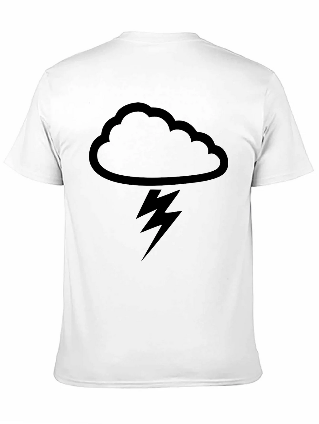 Black Cloud & Lightning Graphic T-Shirt product image 2