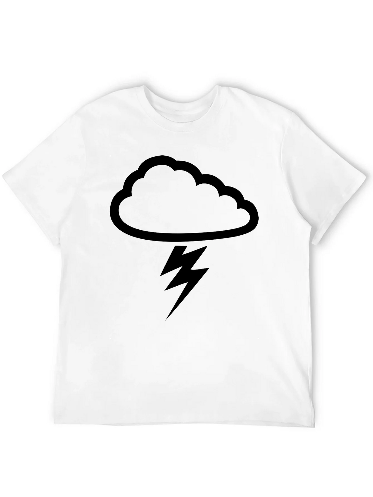Black Cloud & Lightning Graphic T-Shirt product image 3