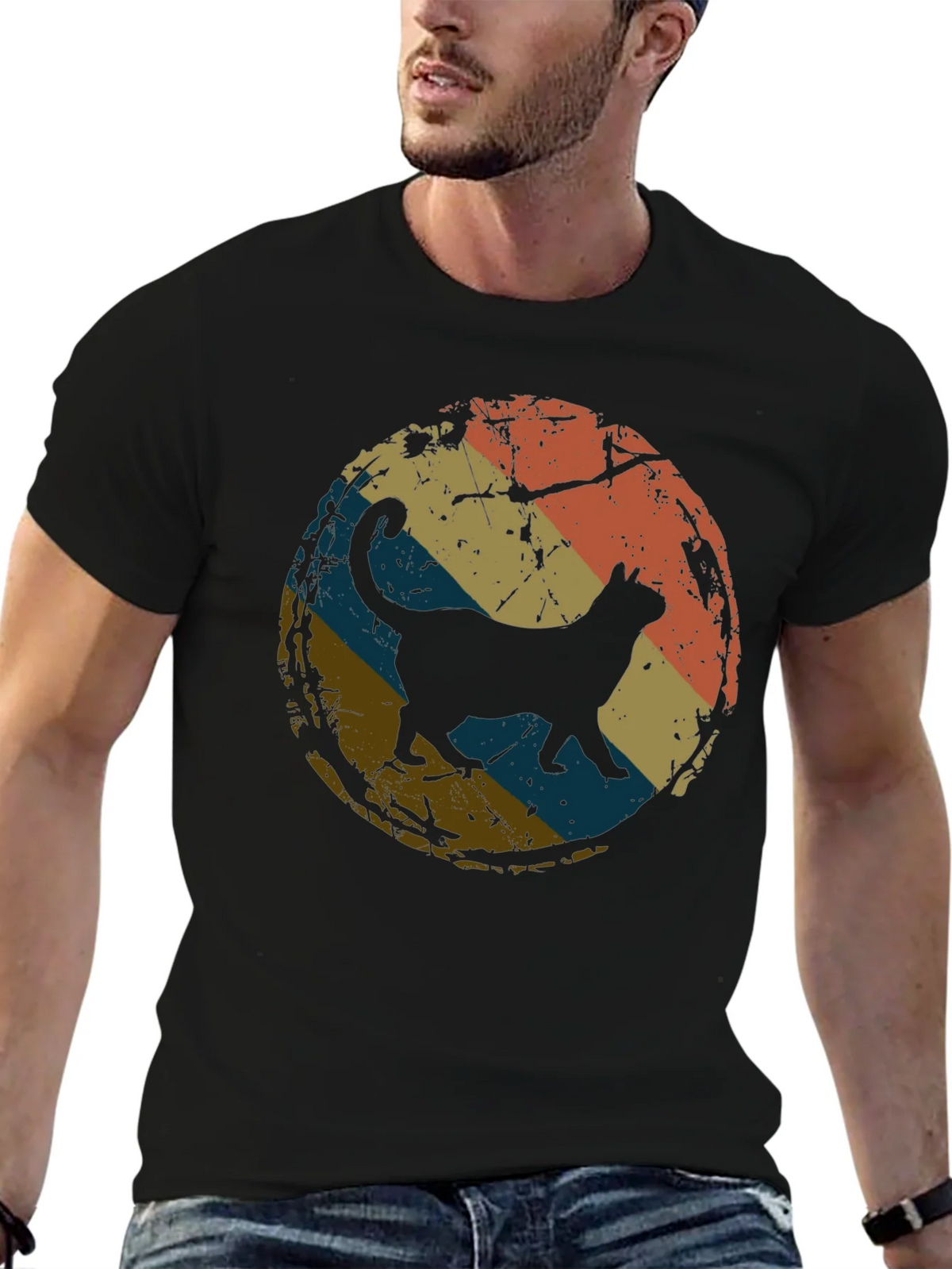 Retro Cat Silhouette T-Shirt product image 9