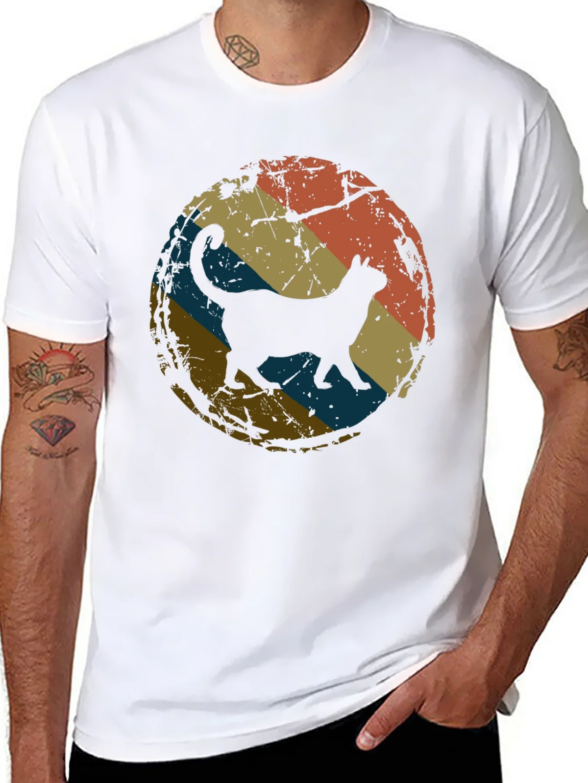 Retro Cat Silhouette T-Shirt product image 10