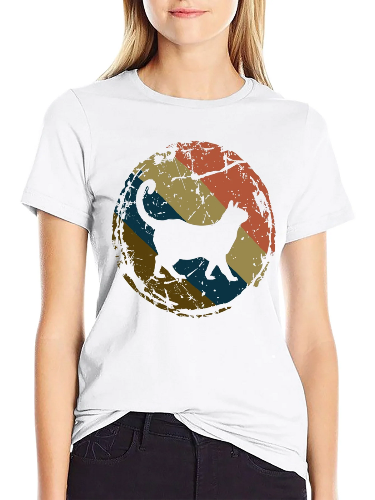 Retro Cat Silhouette T-Shirt product image 11