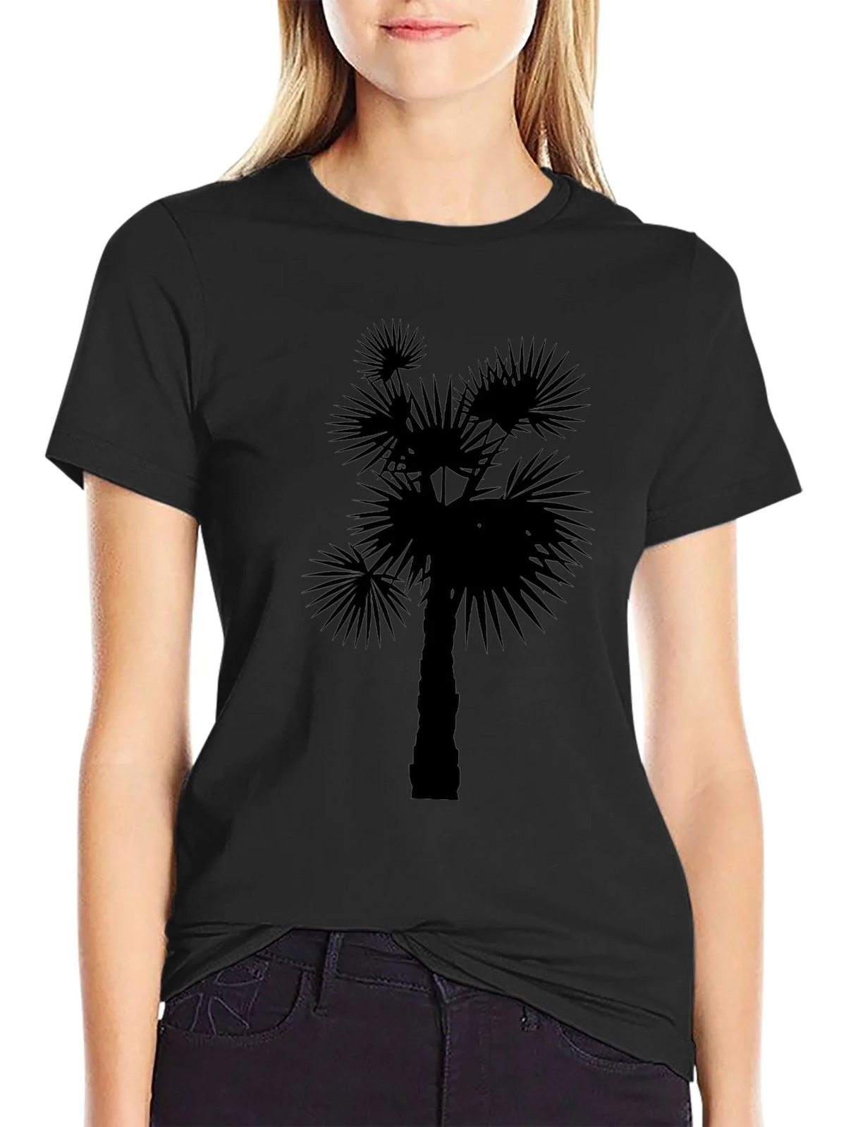 Palm Tree Silhouette Black T-Shirt product image 5
