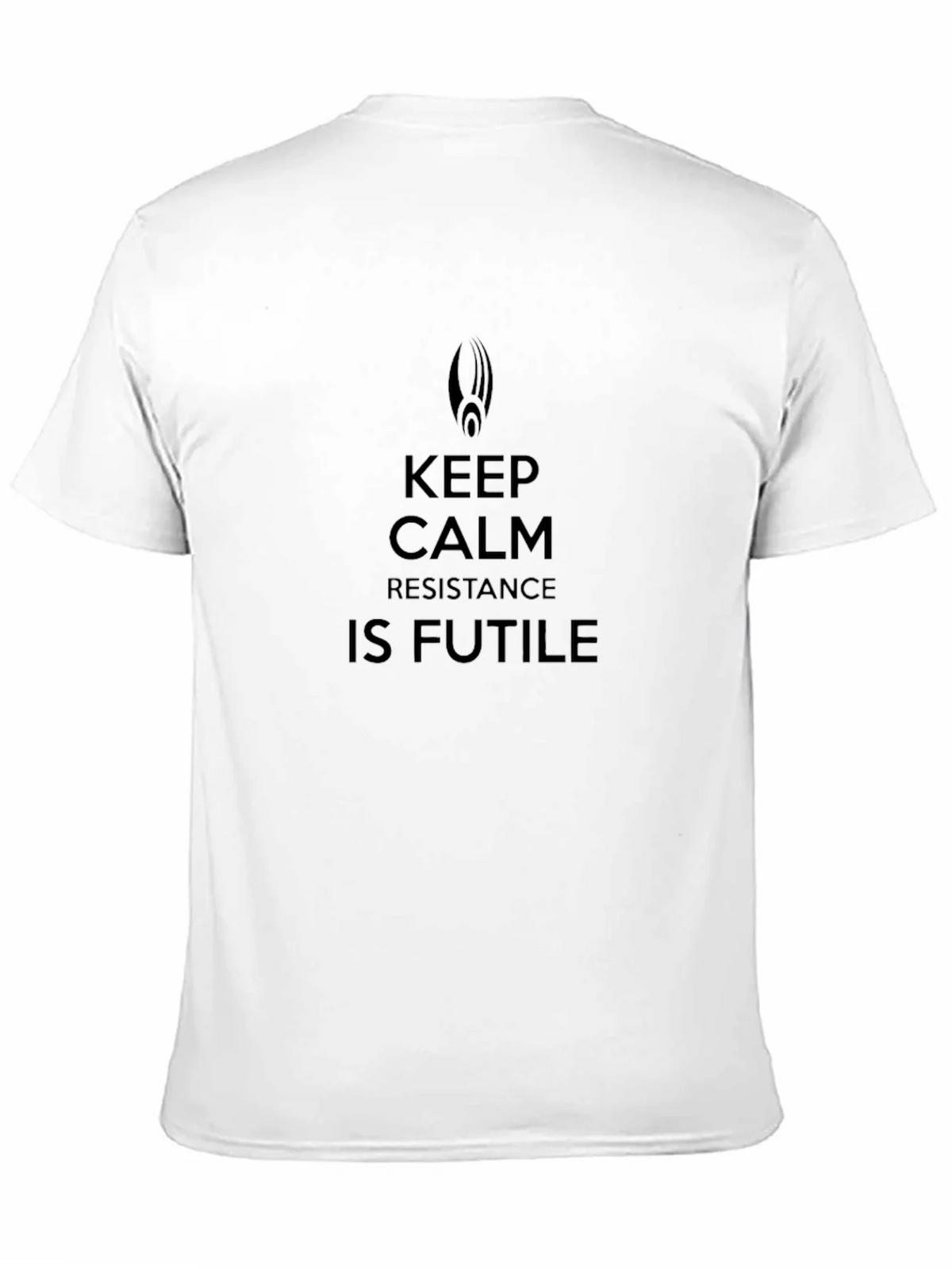 Keep Calm Resistance Is Futile Black T-Shirt product image 2