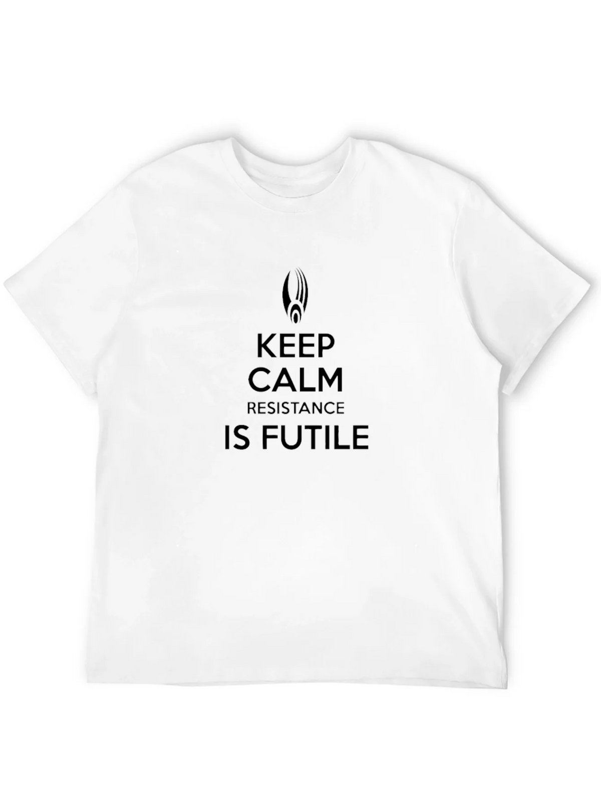 Keep Calm Resistance Is Futile Black T-Shirt product image 3