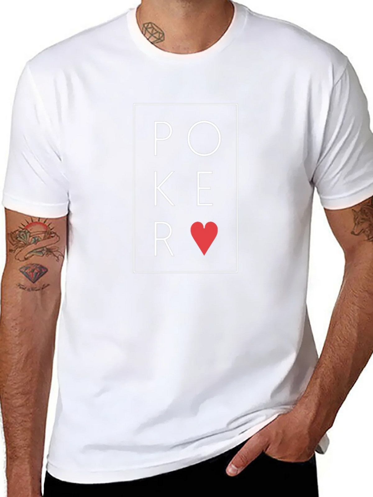Poker Heart Graphic Tee - Stylish Black T-Shirt product image 10