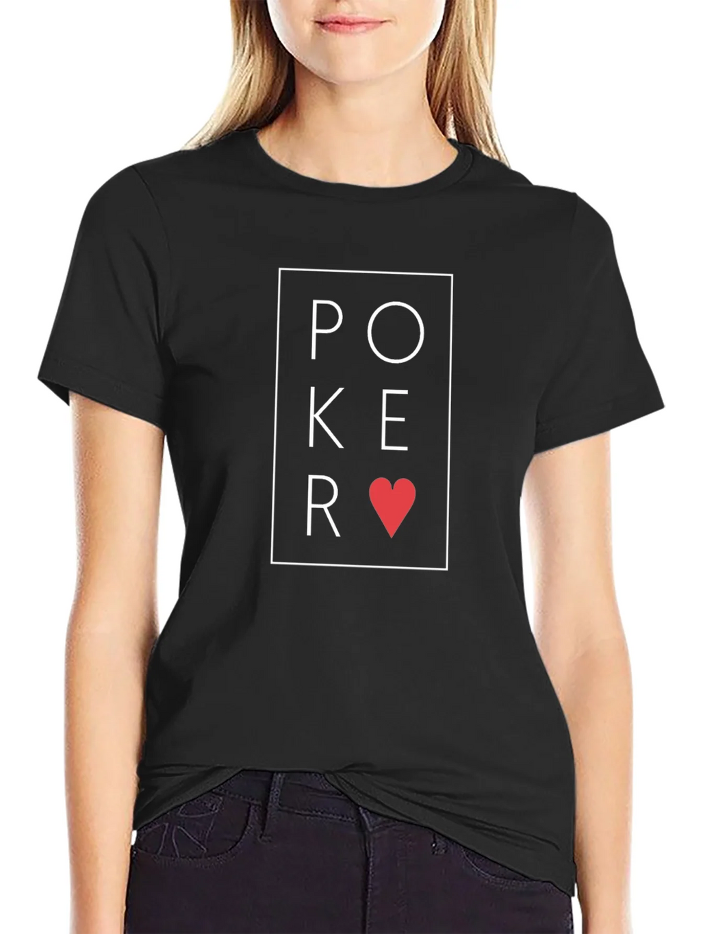 Poker Heart Graphic Tee - Stylish Black T-Shirt product image 5