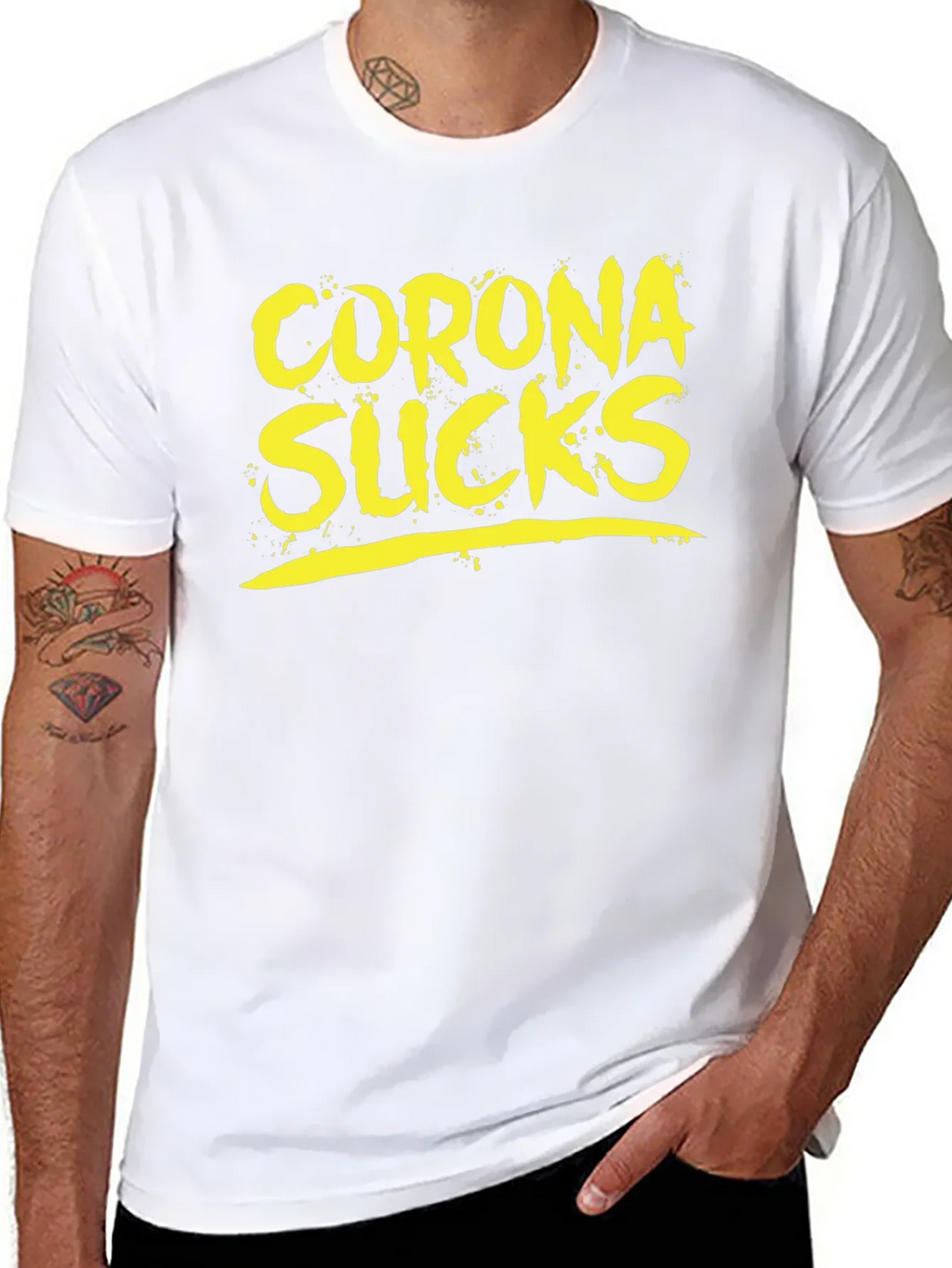 Corona Sucks Graphic Tee - Black Casual T-Shirt product image 10