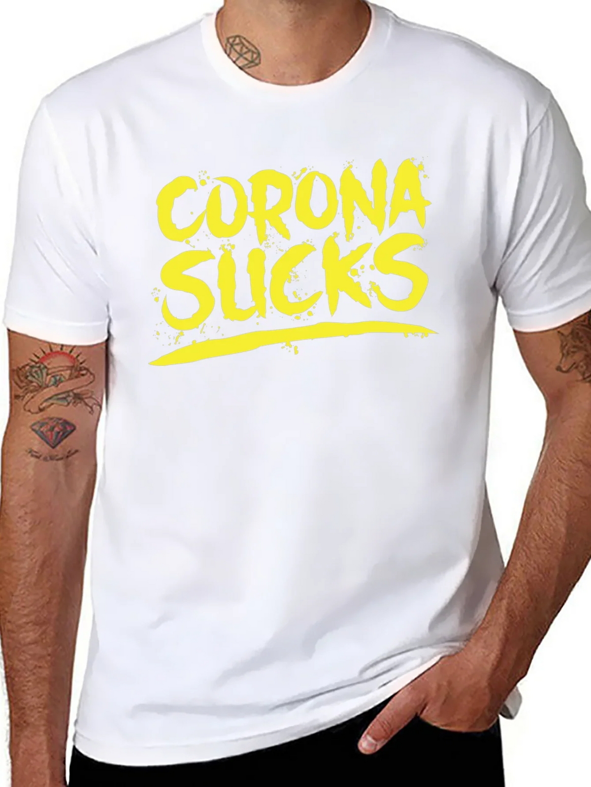 Corona Sucks Graphic Tee - Black Casual T-Shirt product image 10